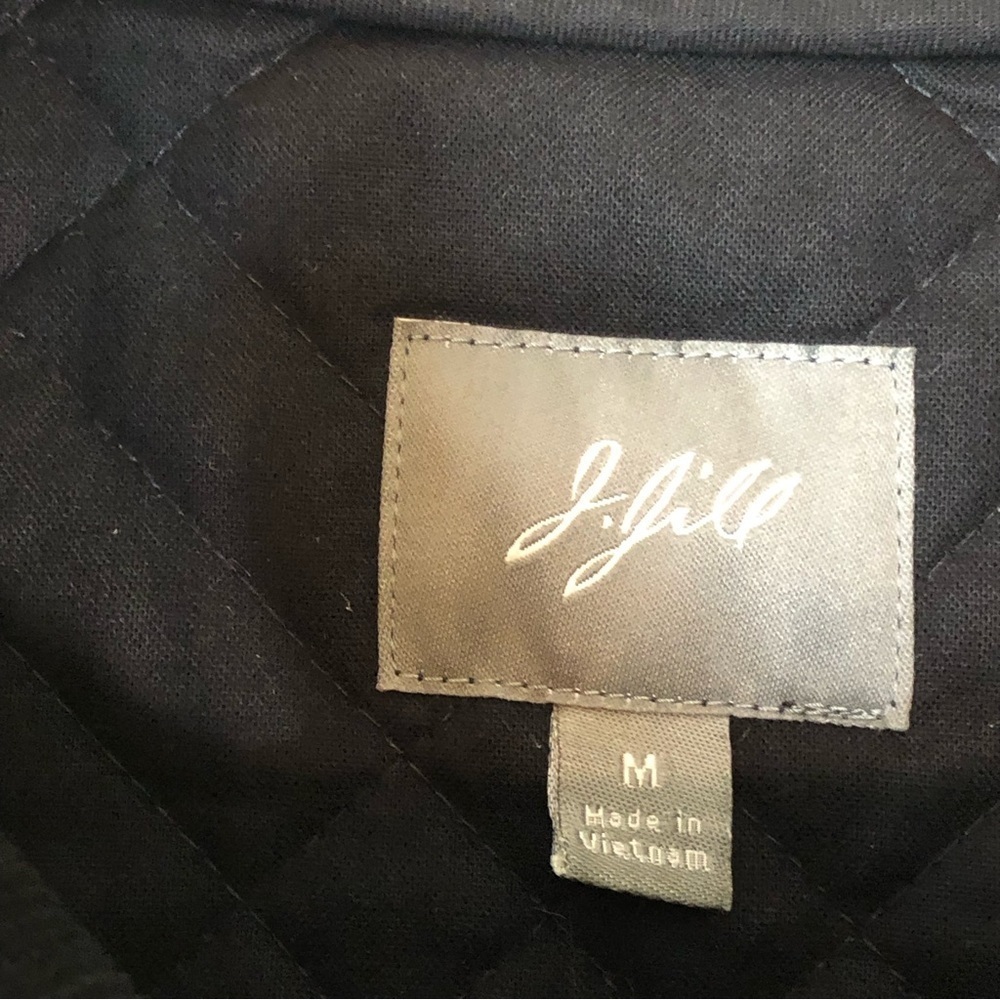 J.Jill Black Full Zip Sleeveless Side Snap Quilted Vest Size M - Picture 11 of 13